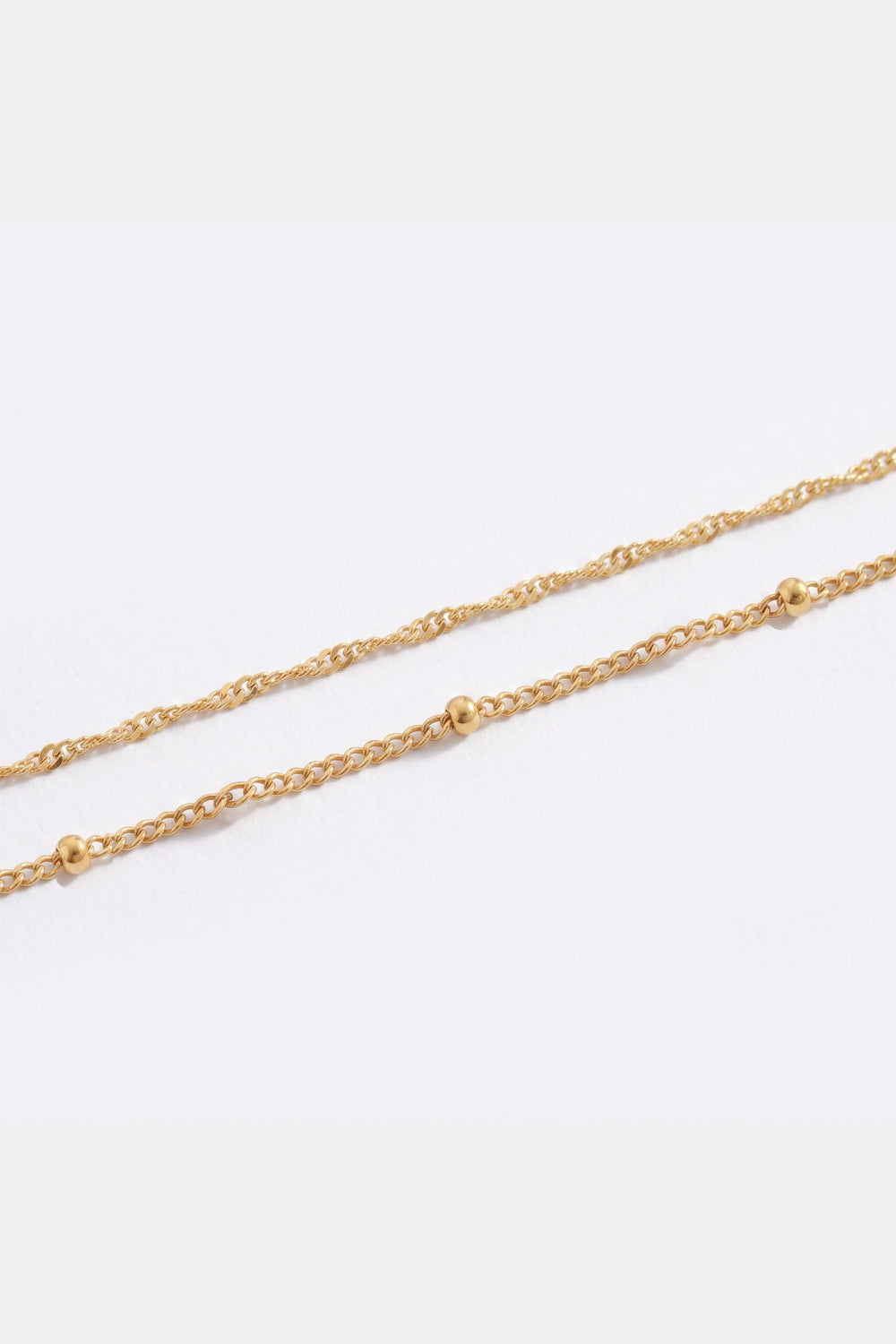 Singapore Twist and Satellite Chain Bracelet Bundle