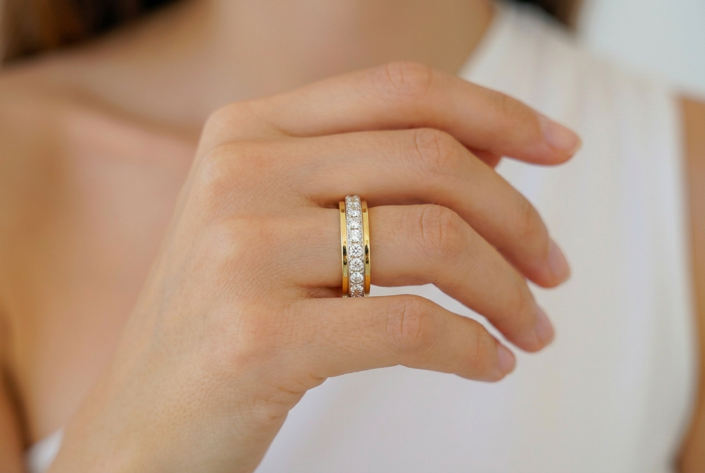 Snurrande fidget-eternityring