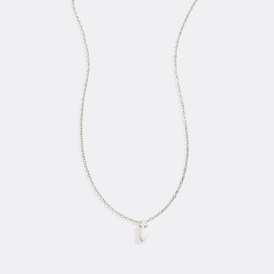 Tiny Script Initial Necklace