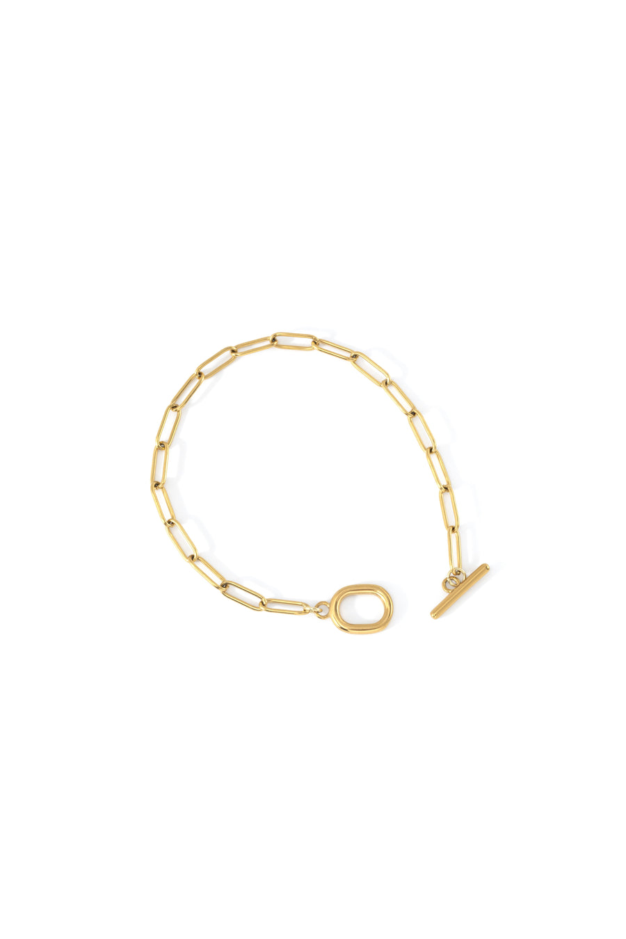 Paperclip-kjedearmbånd med T-lås – bilde 6