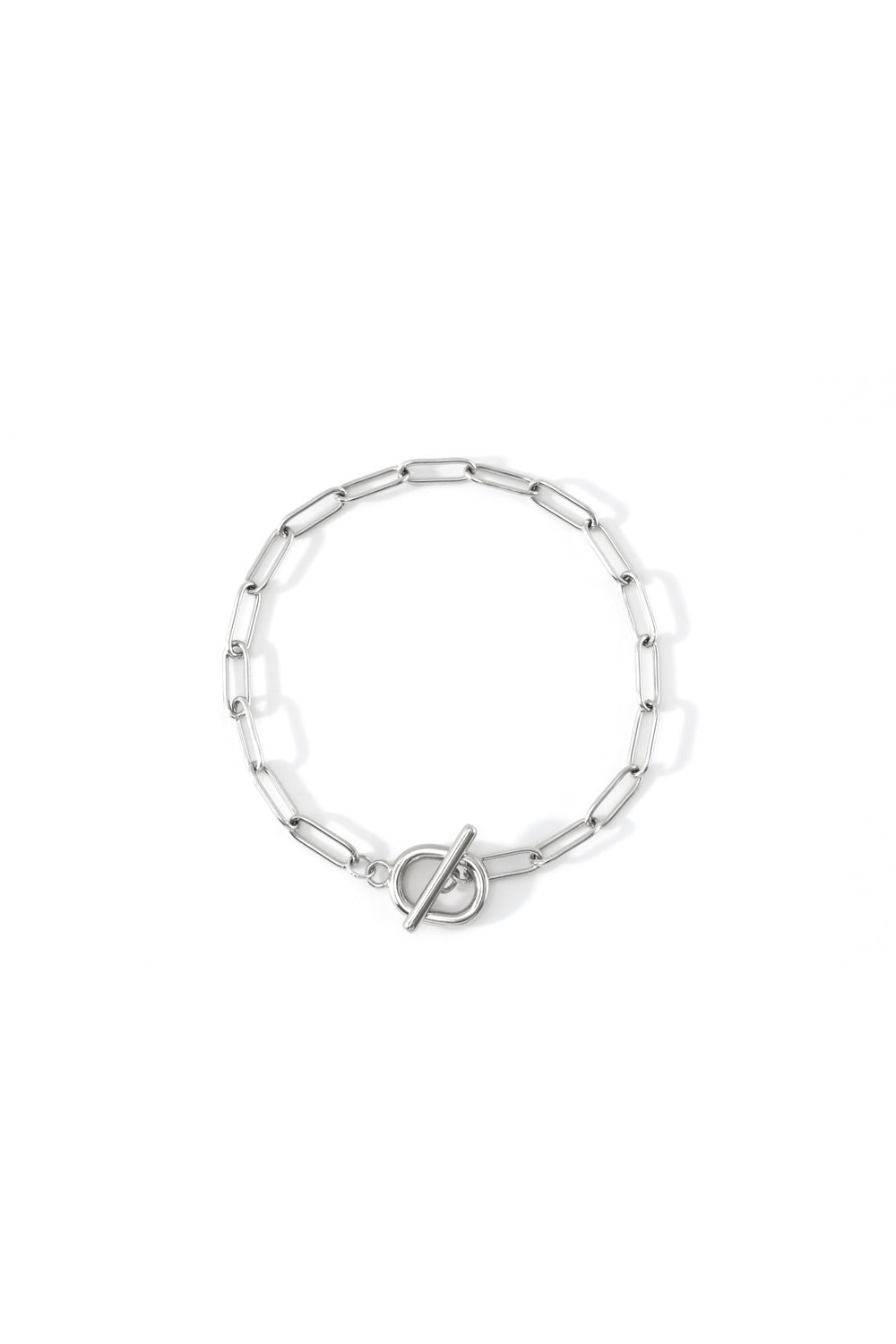 Toggle Clasp Paperclip Chain Bracelet