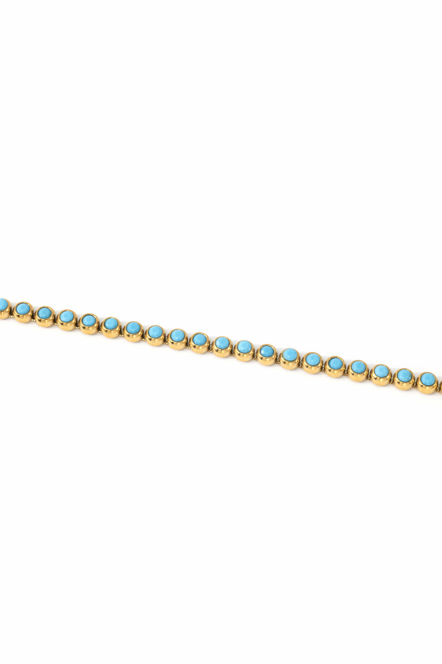 Tennisarmbånd med innfattede turkise steiner – bilde 6