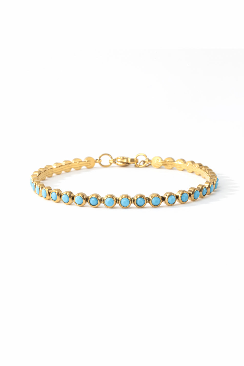 Turquoise Bezel Set Tennis Bracelet