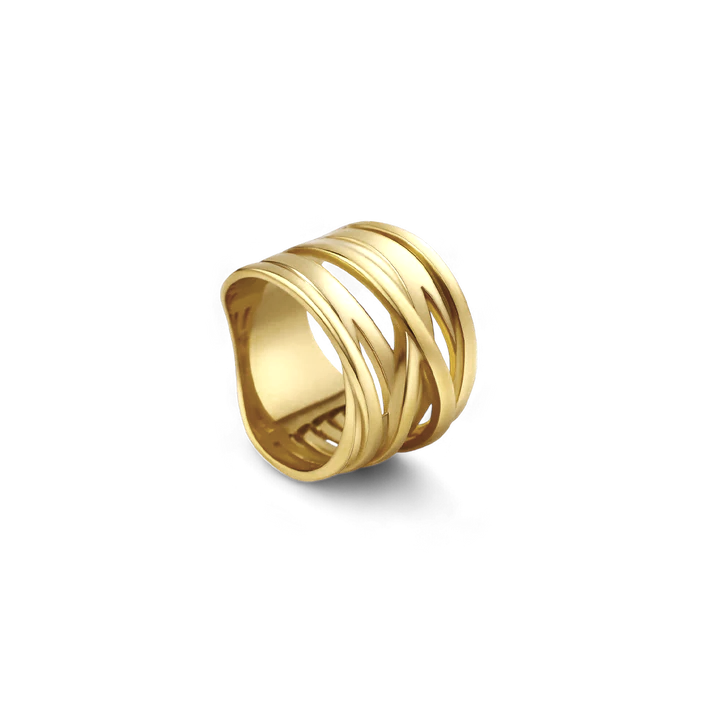 Statement-ring med viklet tråd