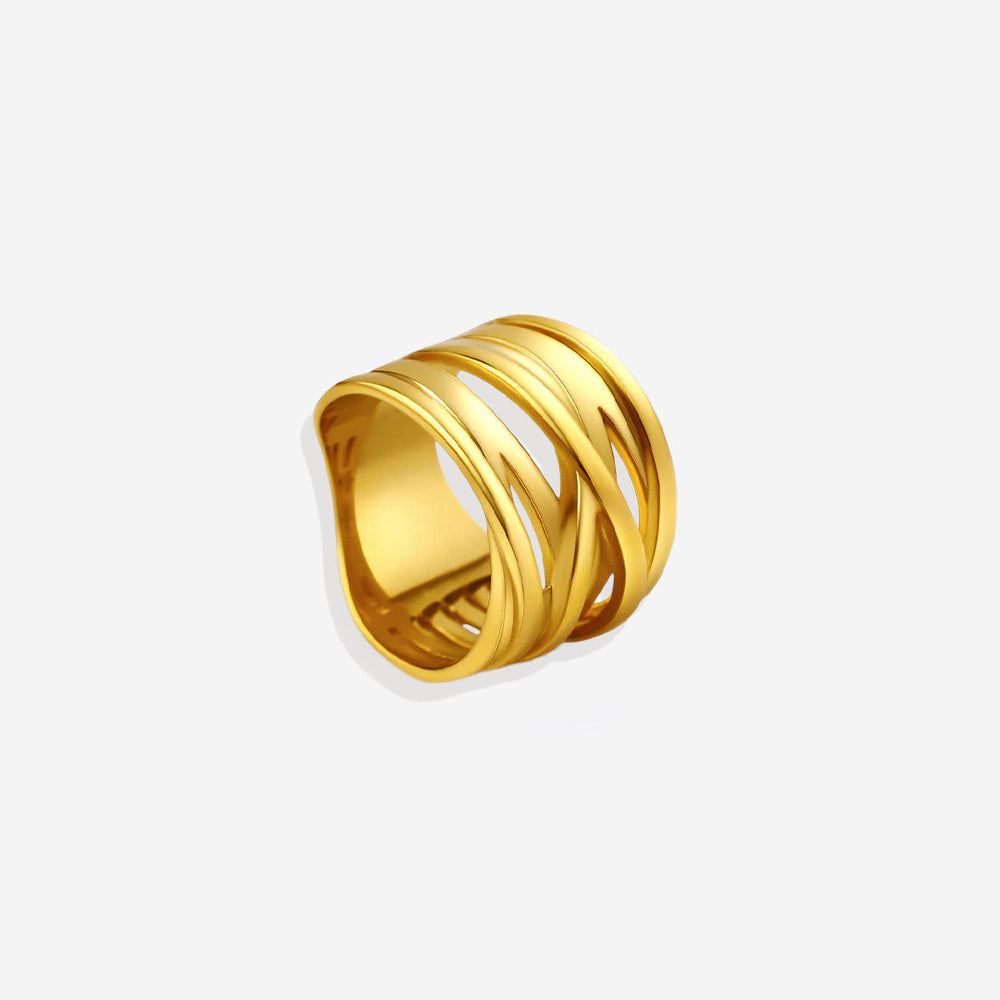 Statement-ring med viklet tråd