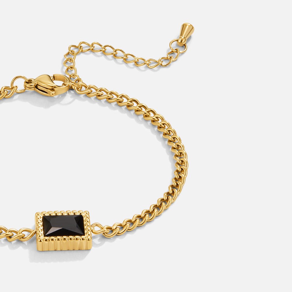 Svart og gullfarget 18K gullbelagt armbånd