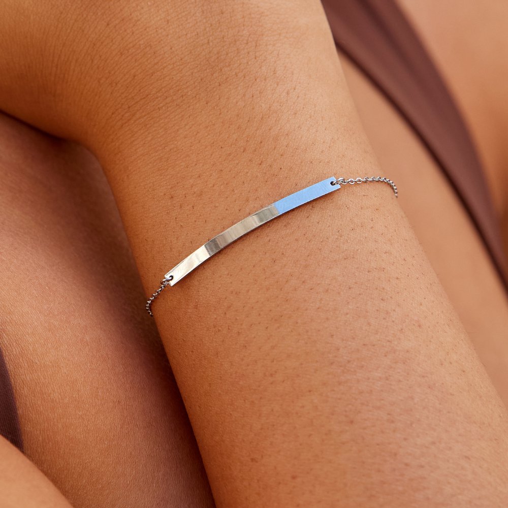 Cara sølvfarget armbånd i rustfritt stål – bilde 2