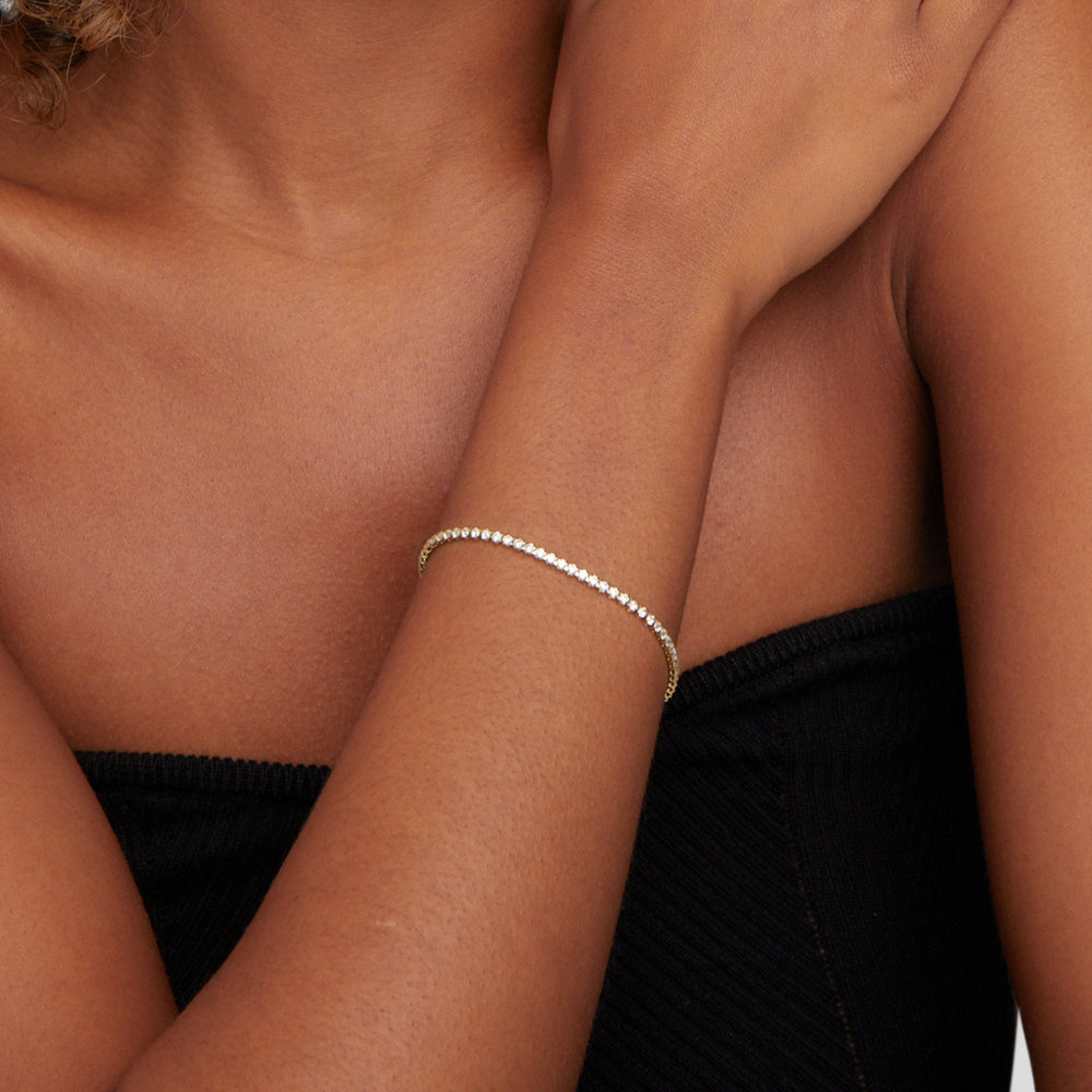 Cordelia sølvfarget tennisarmbånd – bilde 2