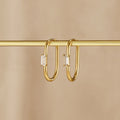 Diana hoops i gull og krystall