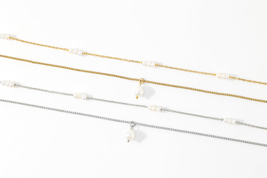 Dainty Layered Pearl Necklace