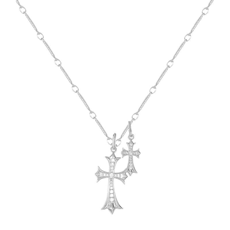 Halsband med dubbelt korshänge