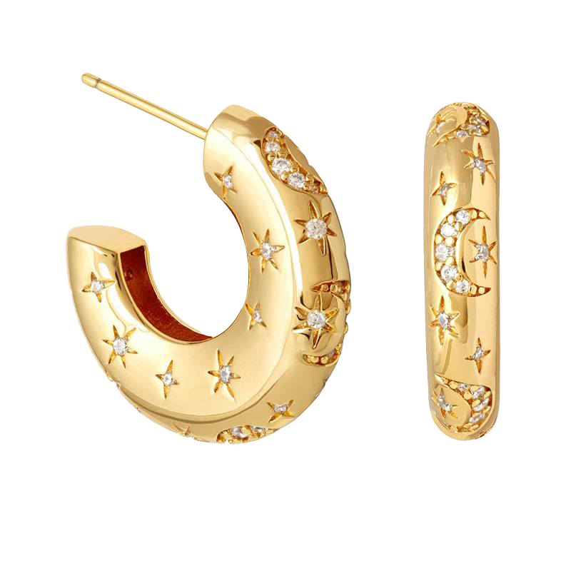 Moon and Stars kuplede hoops