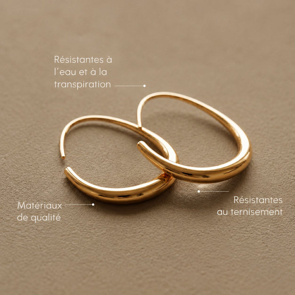 Boucles d'oreilles créoles fluides
