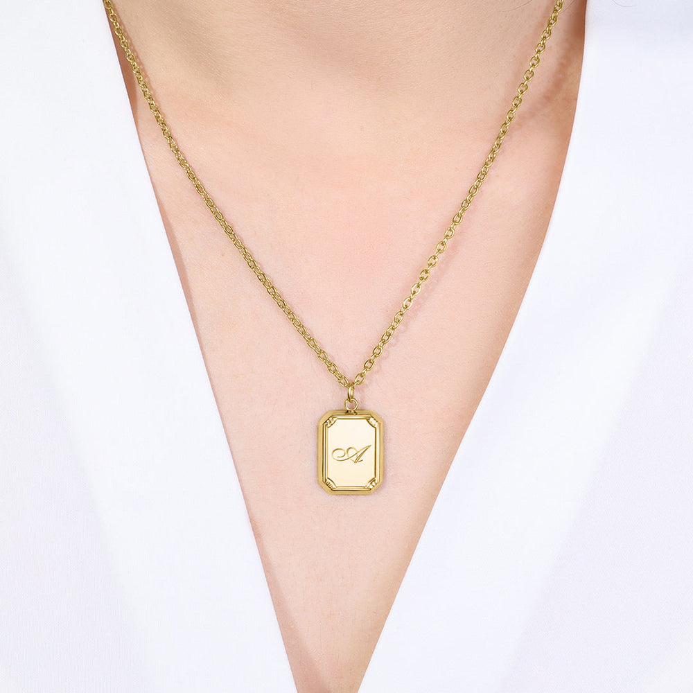 Gold Initial Pendant Necklace