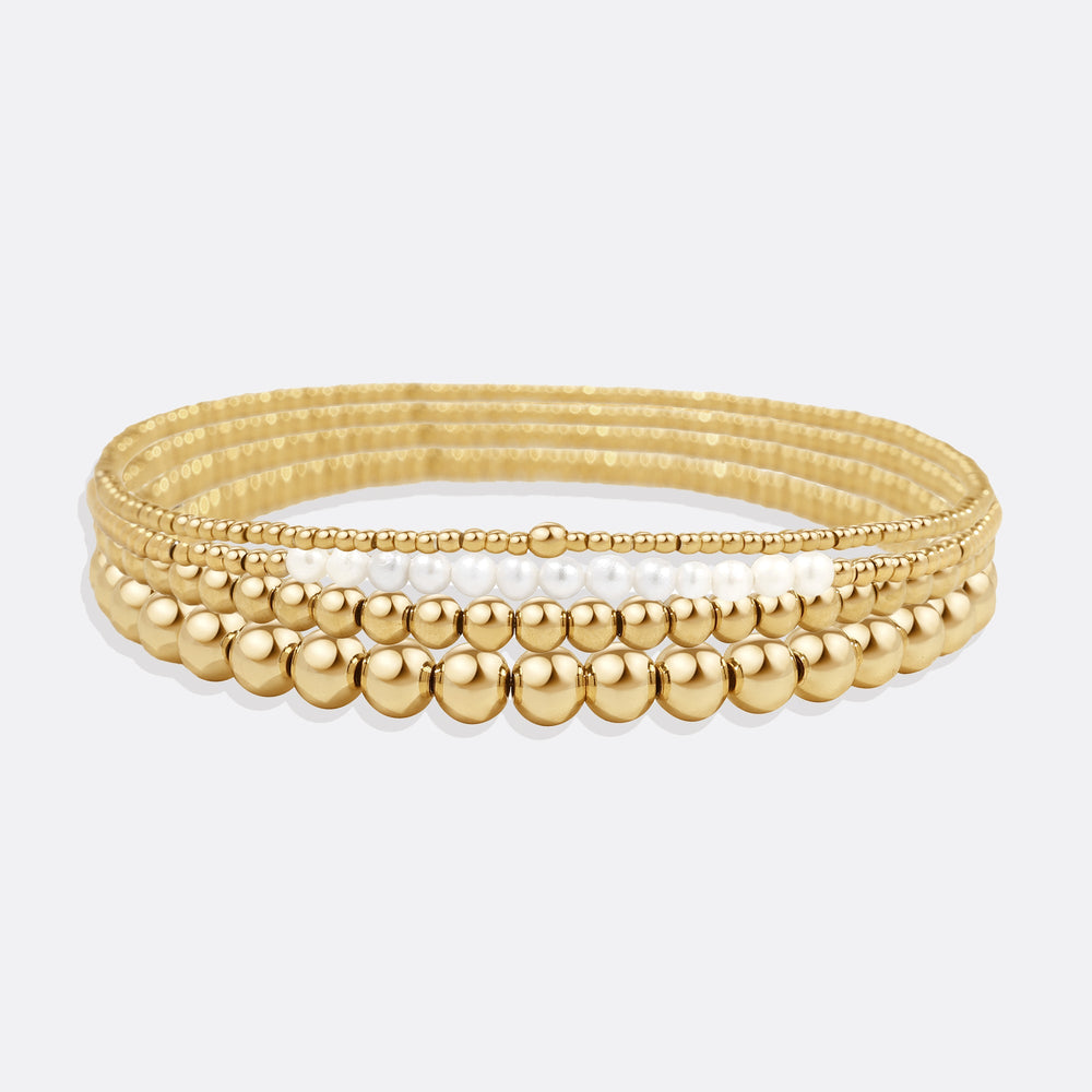 Mint & Lily Ensemble de Bracelets à Perles Superposables Quotidien