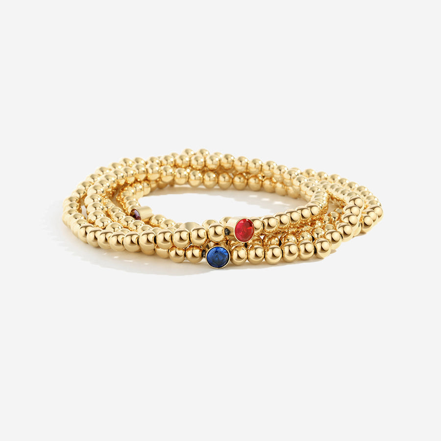 Armbånd med boblekuler og månedsstein – bilde 6