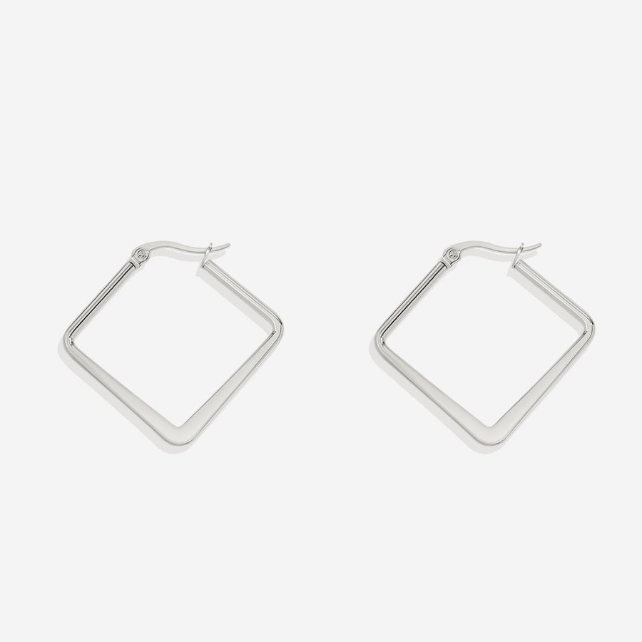 Geometric Girl Boss Hoop Earrings