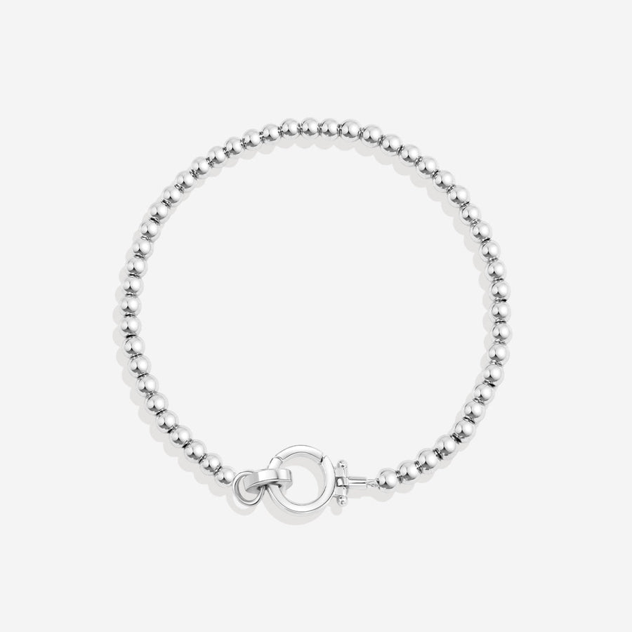 Armbånd med gullperler og mintgrønn lås – bilde 8