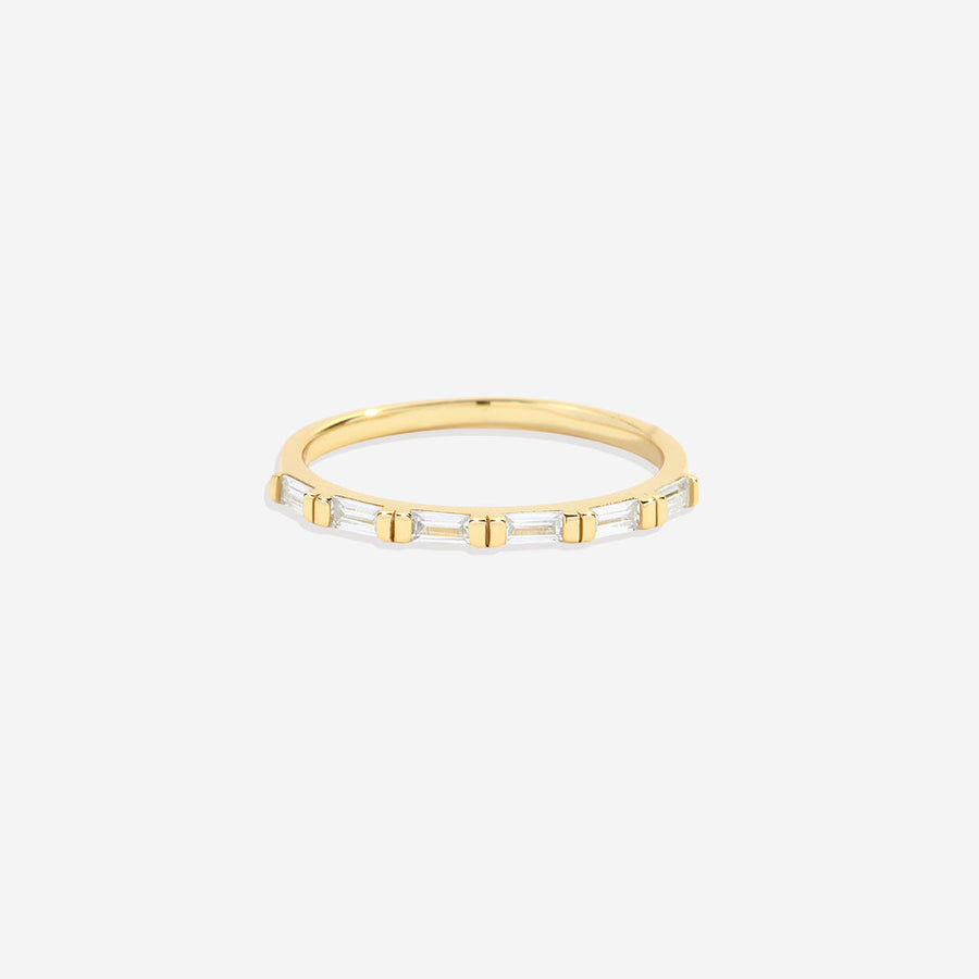 Ring med baguette-diamant