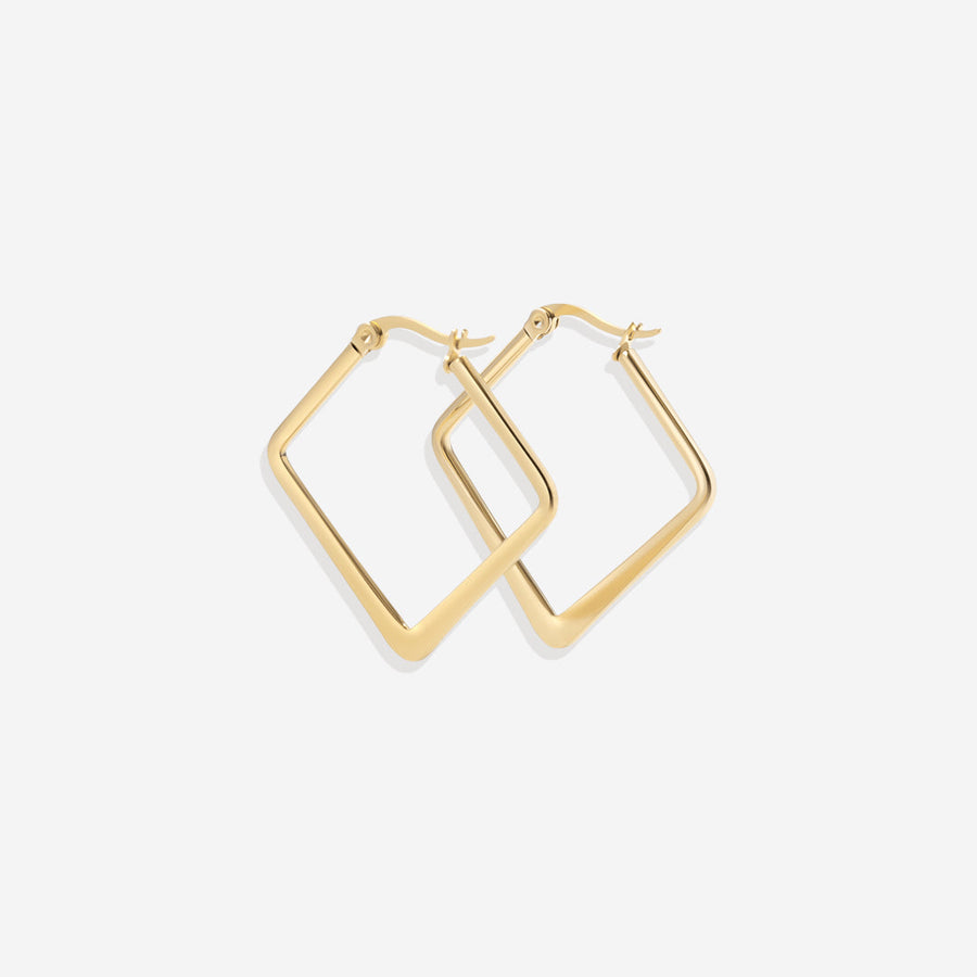 Geometriske Girl Boss-hoops
