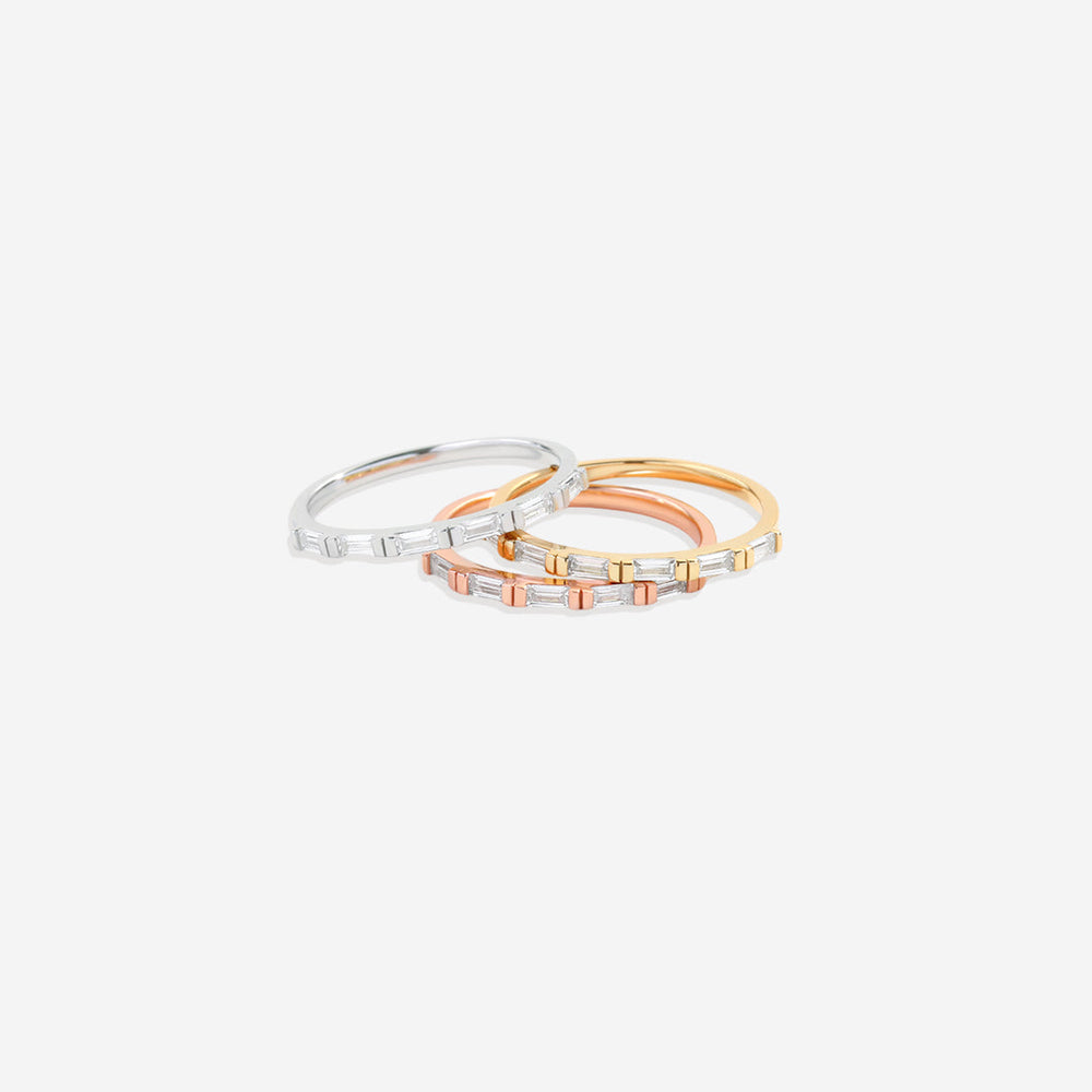 Ring med baguette-diamant
