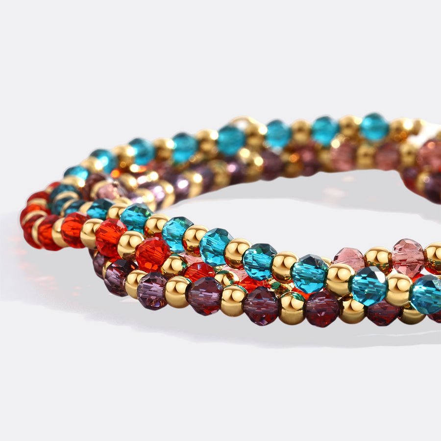 Armbånd med gullperler og månedsstein – bilde 7