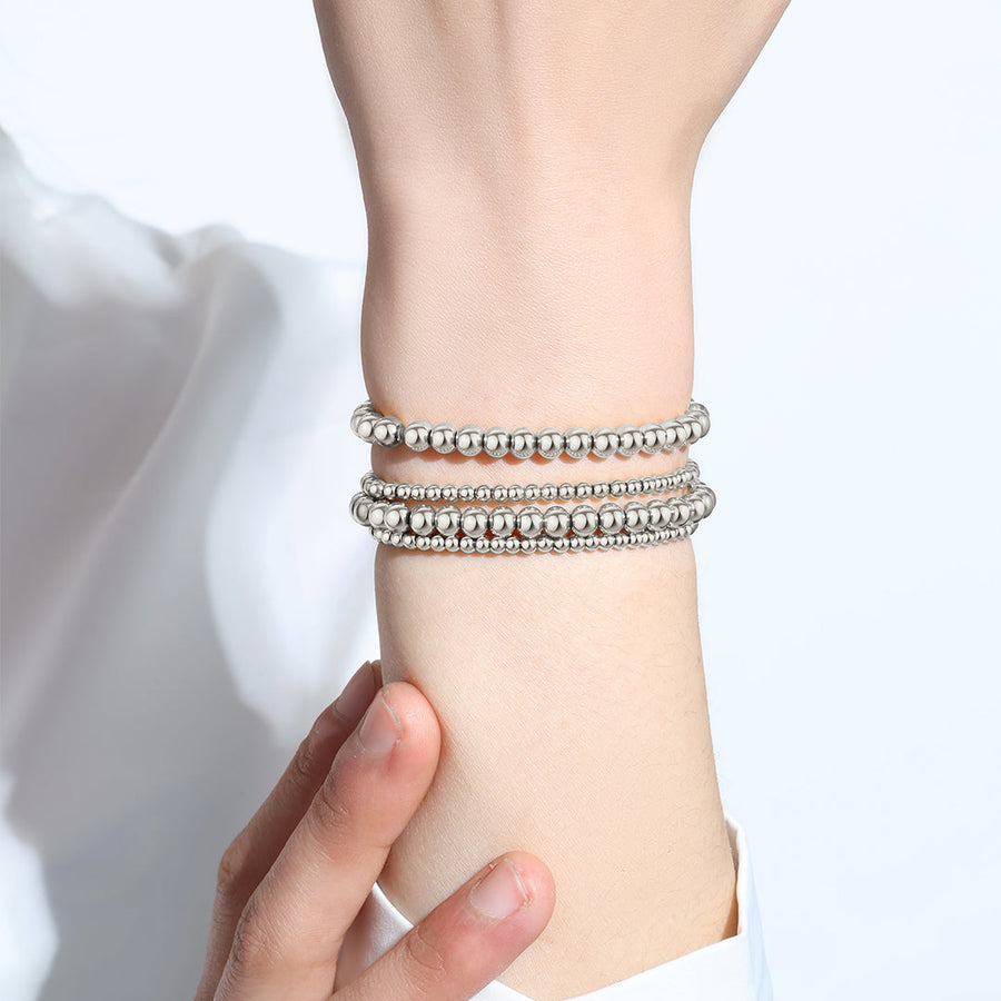 Mint & Lily Ensemble de Bracelets à Perles Superposables 3 mm et 5 mm