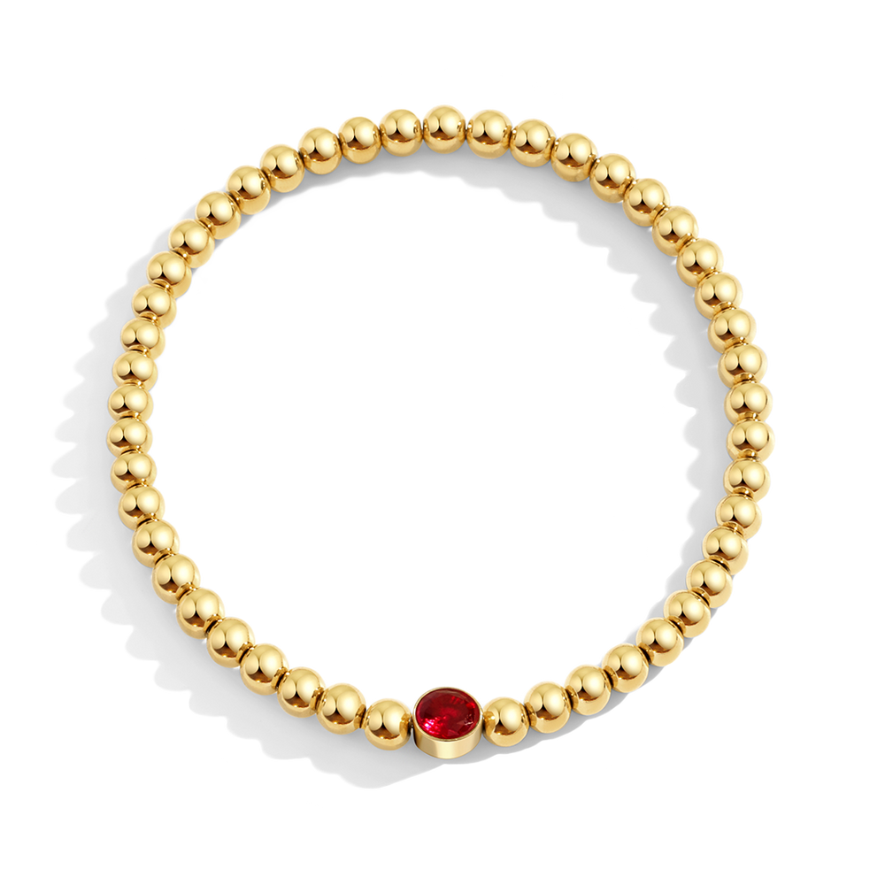 Armbånd med boblekuler og månedsstein – bilde 4