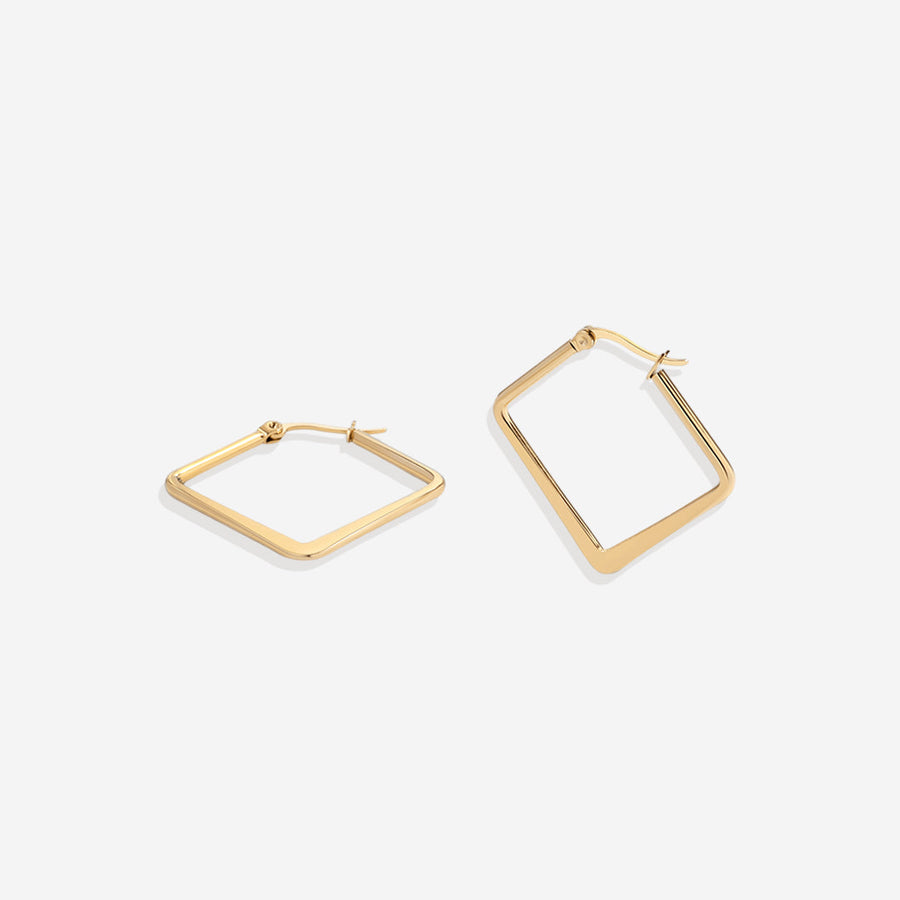Geometriske Girl Boss-hoops