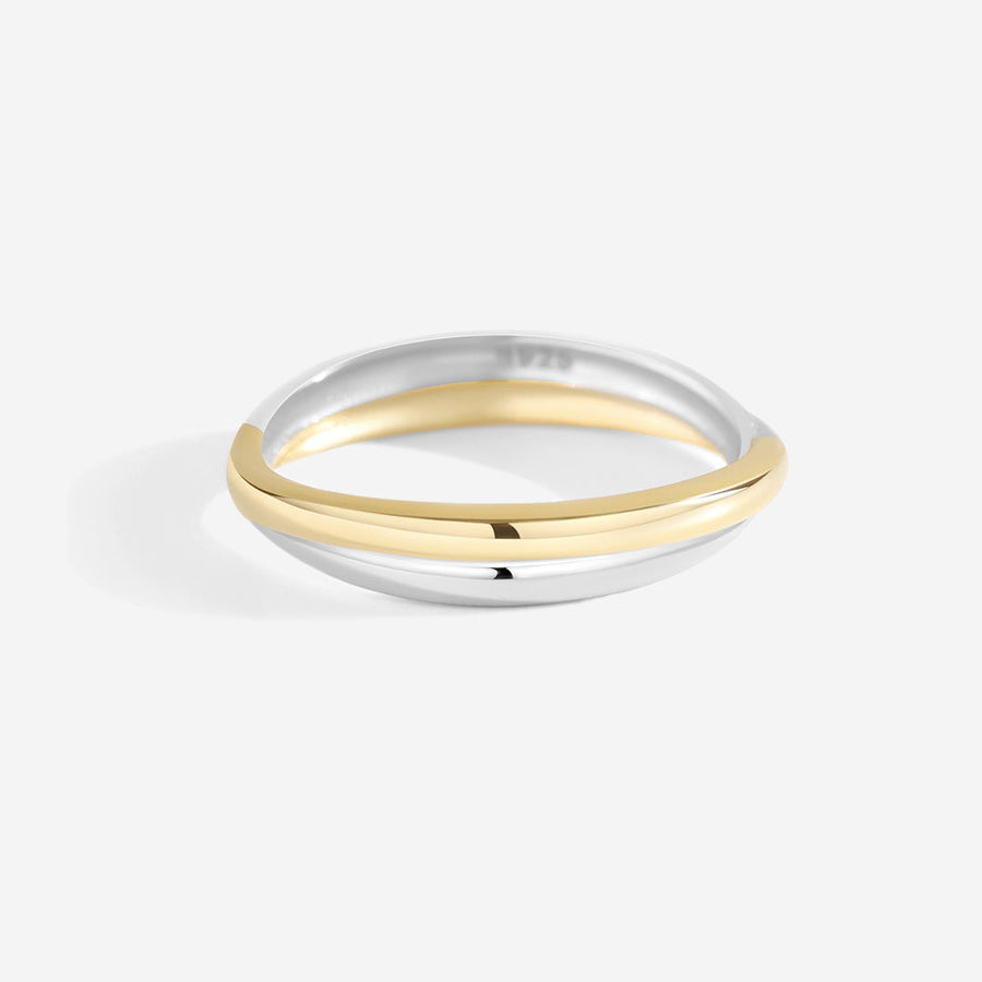Mixed Metal Crossover Ring