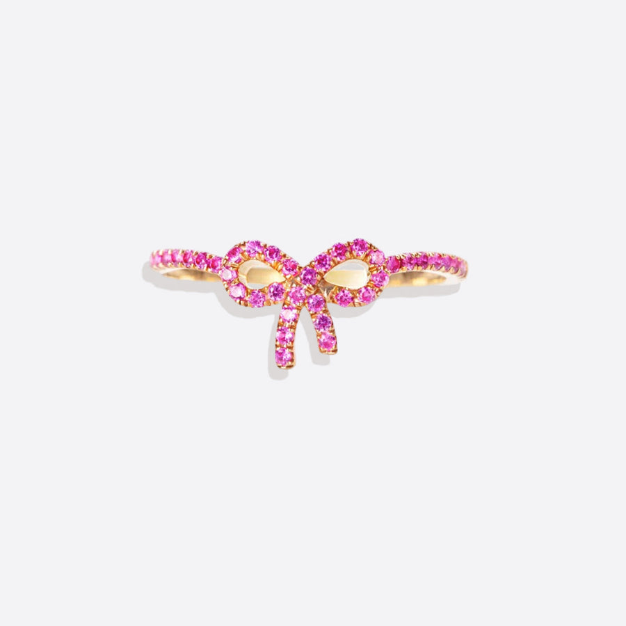 Pavé ring med rosett