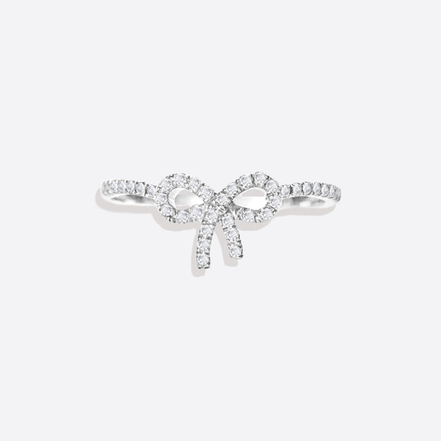 Pavé ring med rosett