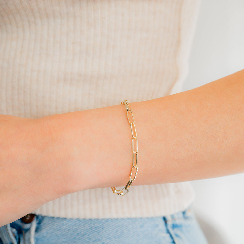 Armband med öppen gemkedja
