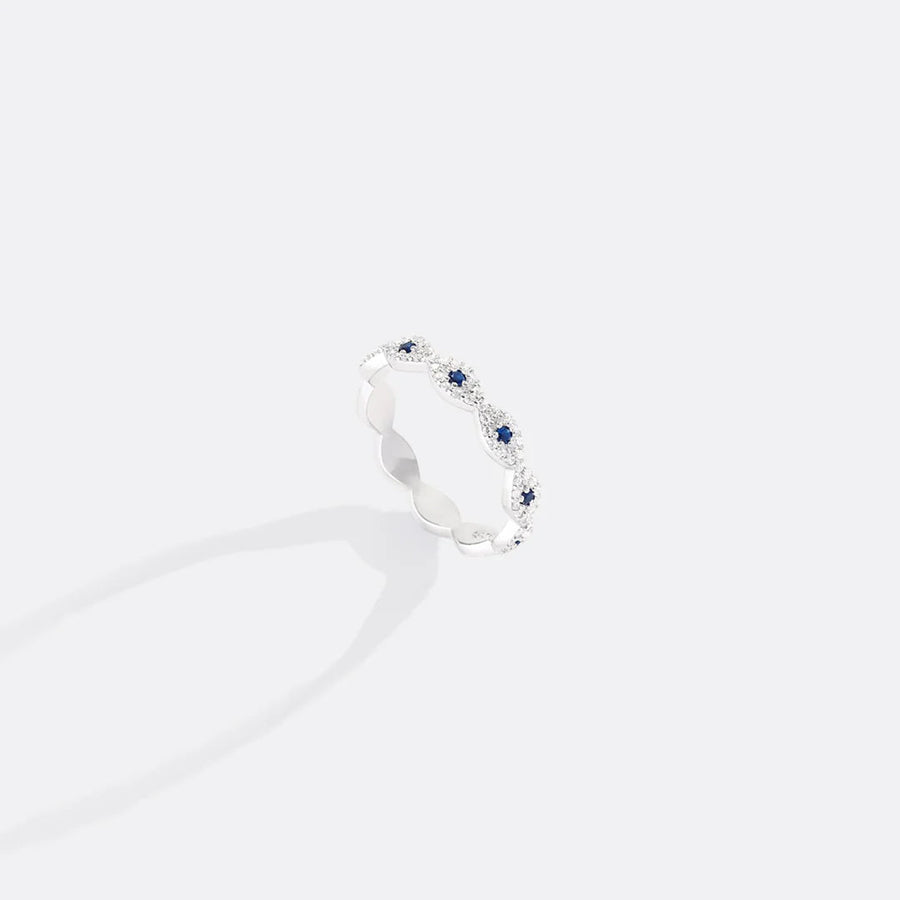 Pavé ring med onde øye