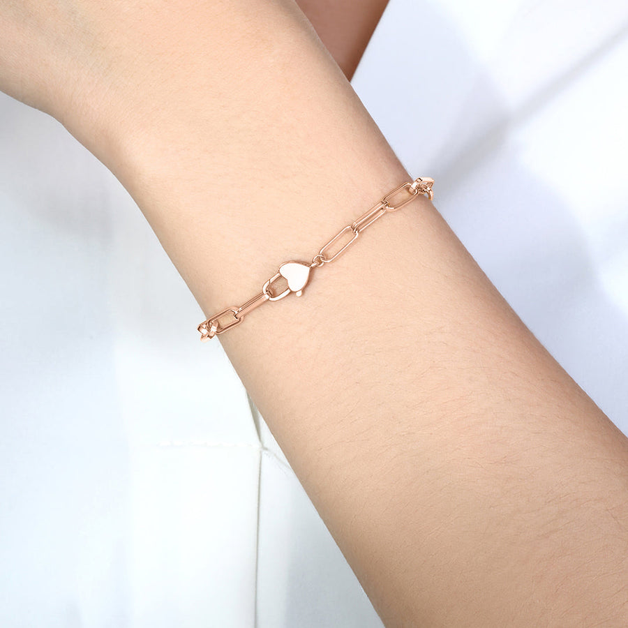 Armbånd med hjertehengelås