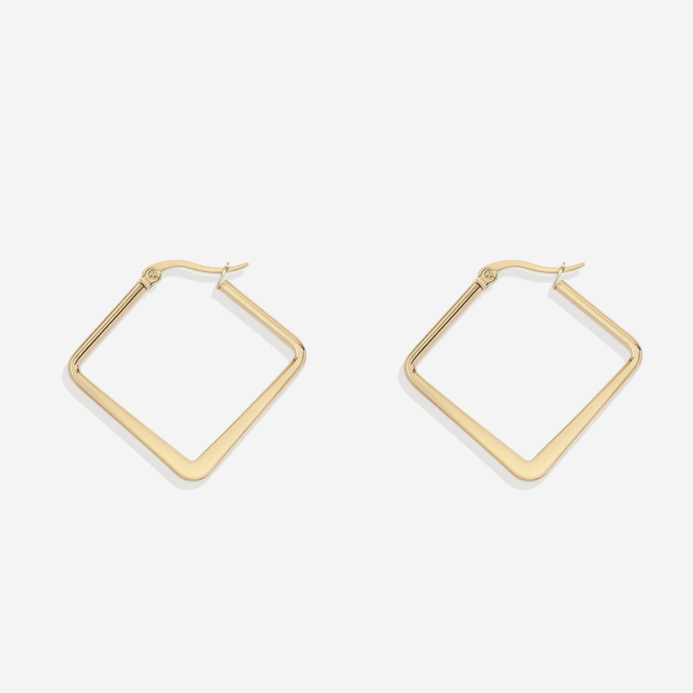 Geometriske Girl Boss-hoops