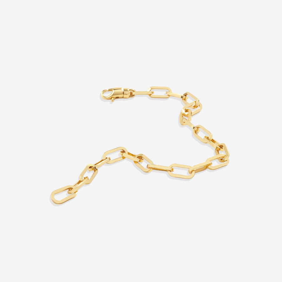 Gullfarget paperclip-armbånd med åpne ledd – bilde 5