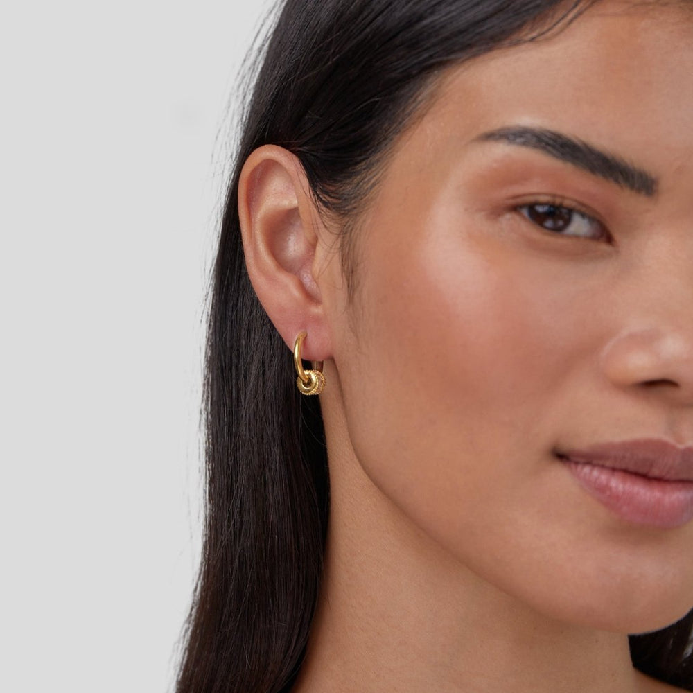 Gigi gullfargede hoops med krystaller – bilde 3