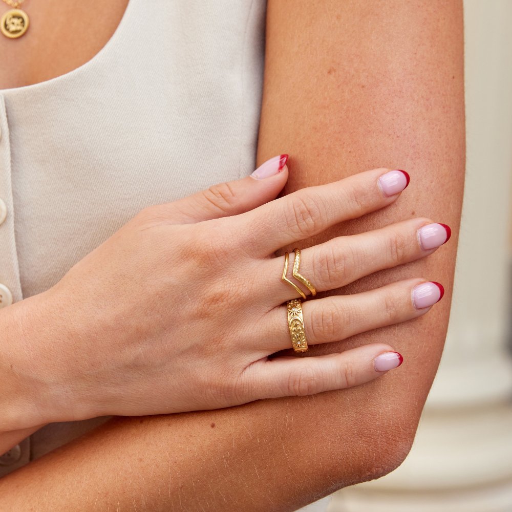 Harper gullfarget wrap-ring med lagdelt effekt – bilde 2
