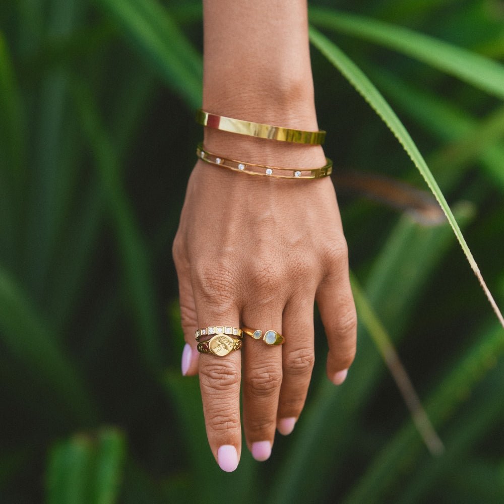 Rina gullfarget armring i rustfritt stål – bilde 3