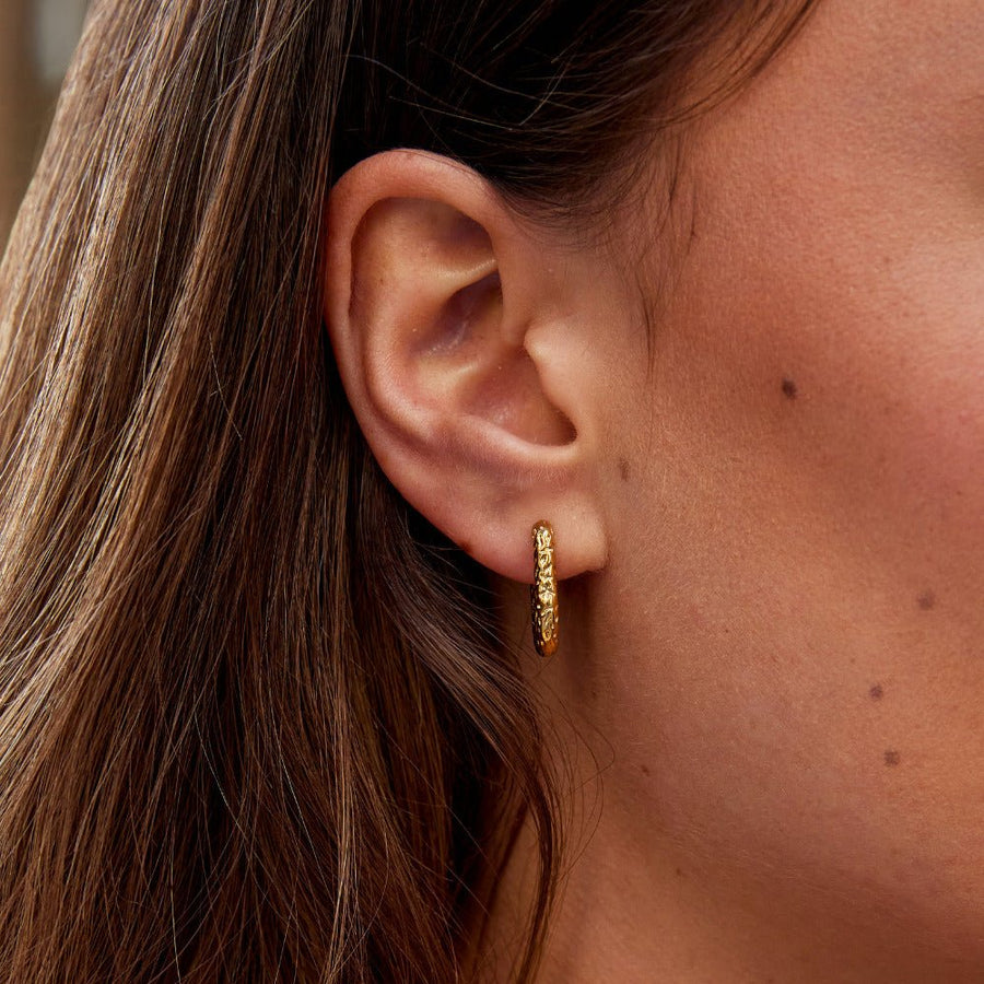 Olivia klassiske hoops i 18K gullbelagt rustfritt stål – bilde 5