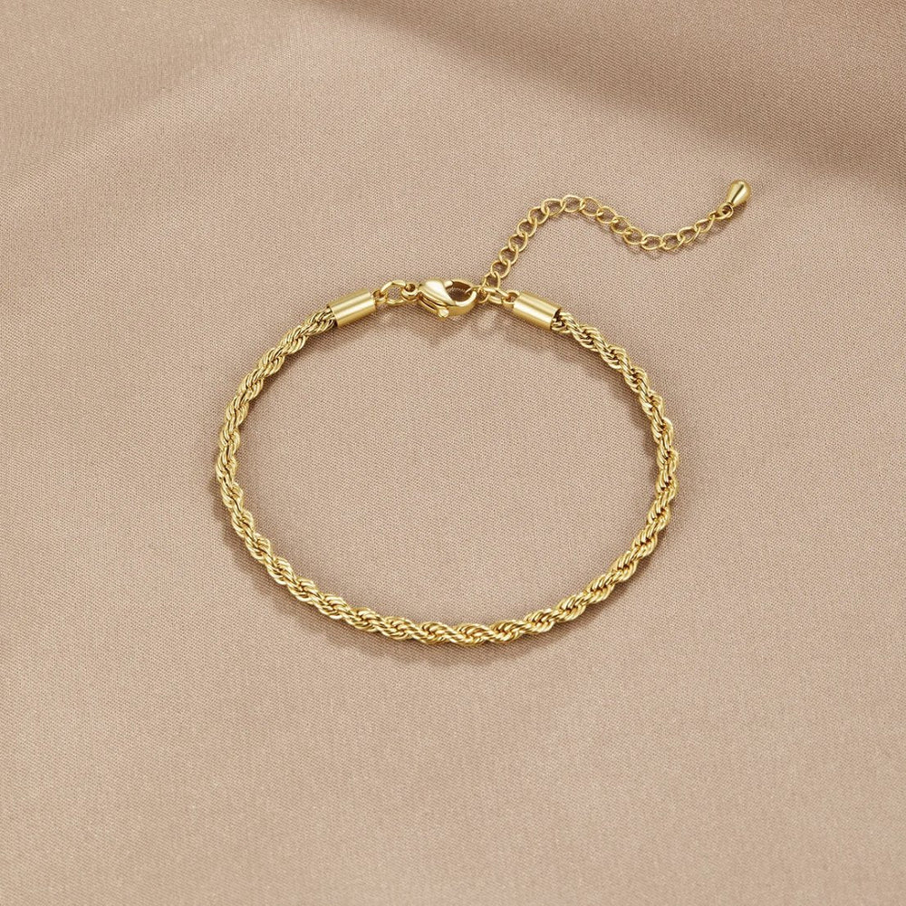 18K gullbelagt vridd armbånd – bilde 3