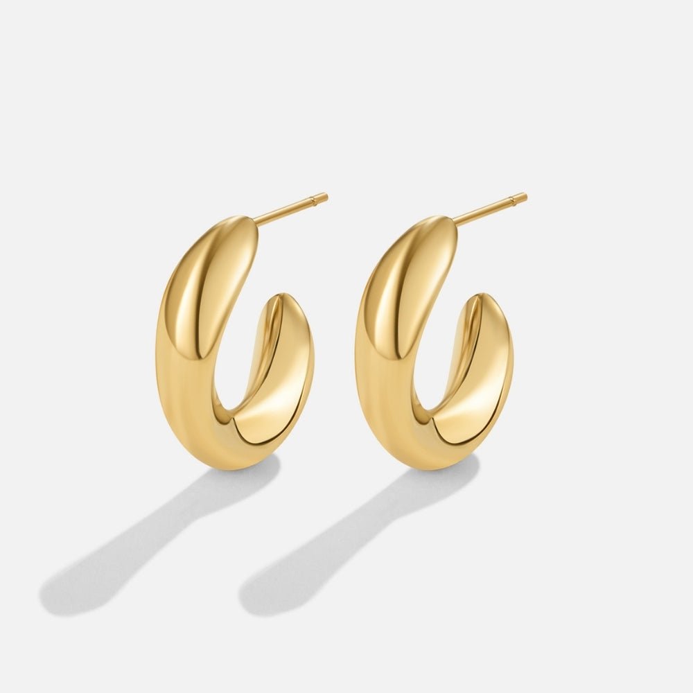 Sarah gullfargede tvunnede hoops, 18K gullbelagt – bilde 3