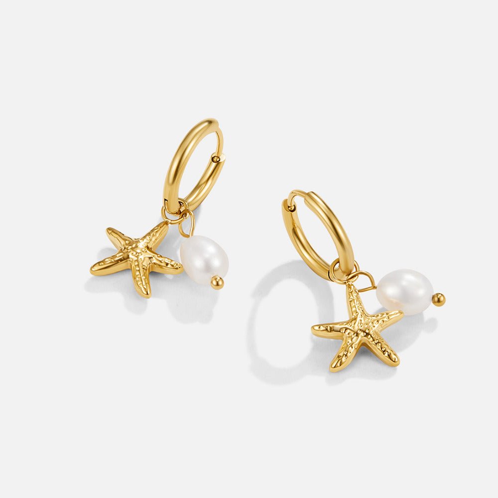 Under the Sea gullfargede hoops med havmotiv – bilde 3