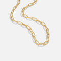 Gullfarget paperclip-kjede til charms