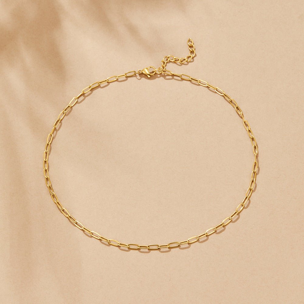 Gullfarget paperclip-kjede, 18K gullbelagt – bilde 4