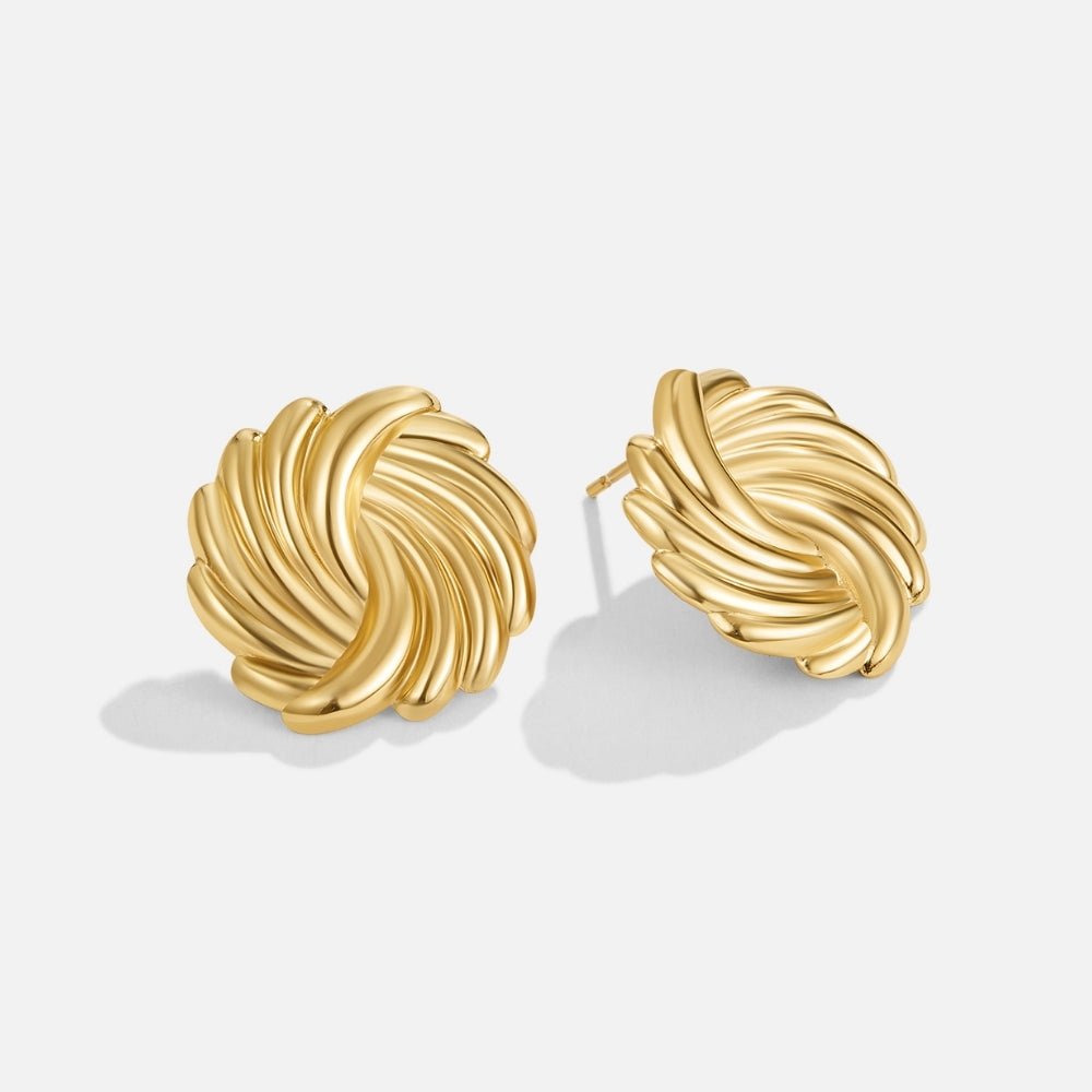 18K gullbelagte spiraløredobber – bilde 3