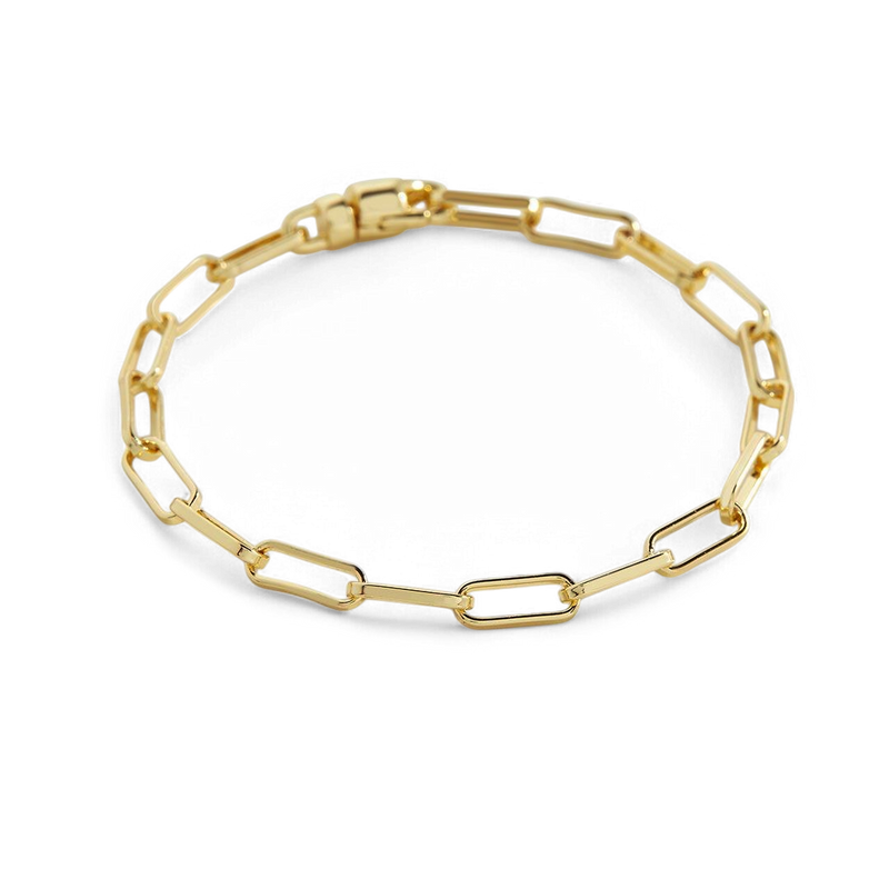 Bracelet trombone à maillon ouvert