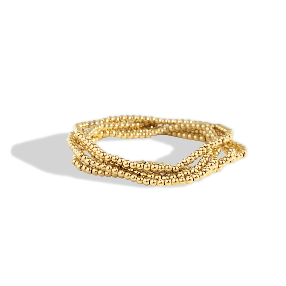 Mint & Lily Ensemble de Bracelets à Perles Superposables 3 mm et 5 mm