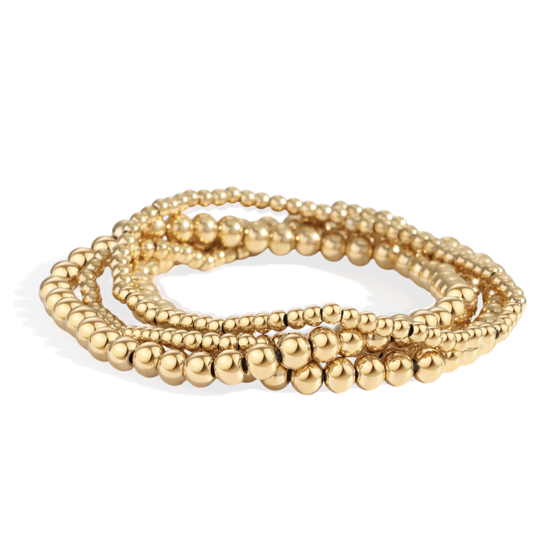 Ensemble de bracelets à perles 3 et 5 mm